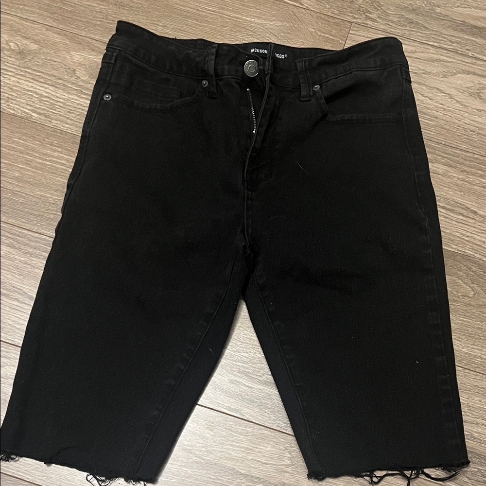 Black Denim Shorts